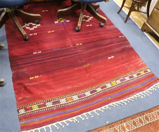 A Turkish Kelim flatweave rug